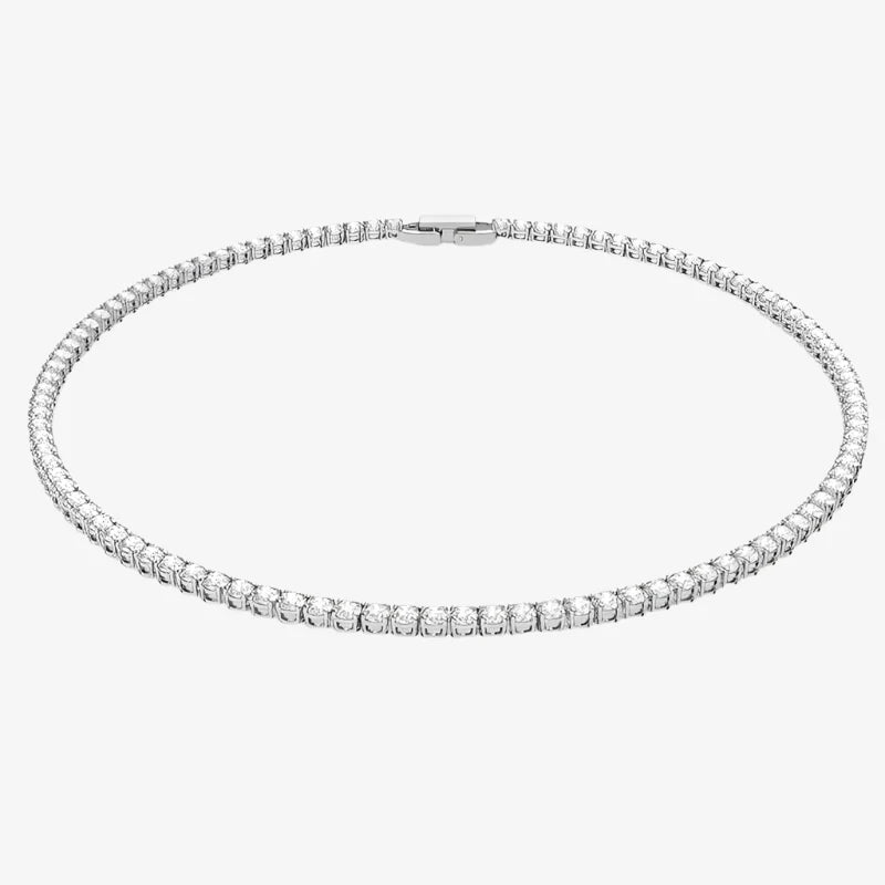 Diamond tennis bracelet on a white background